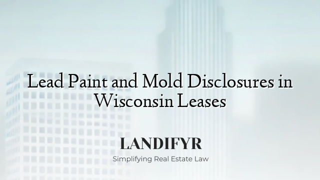 Lead Paint and Mold Disclosures in Wisconsin Leases