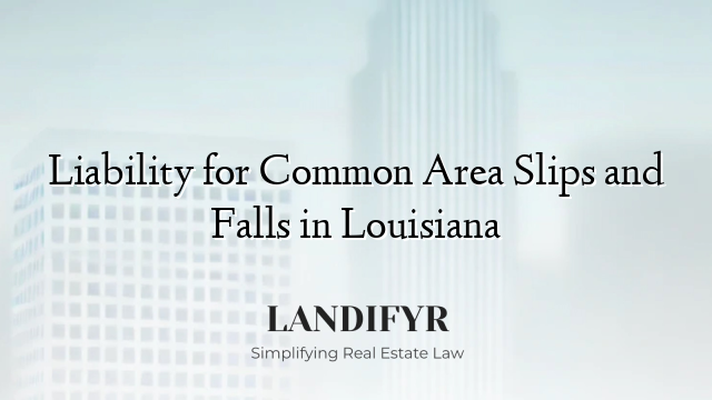 Liability for Common Area Slips and Falls in Louisiana