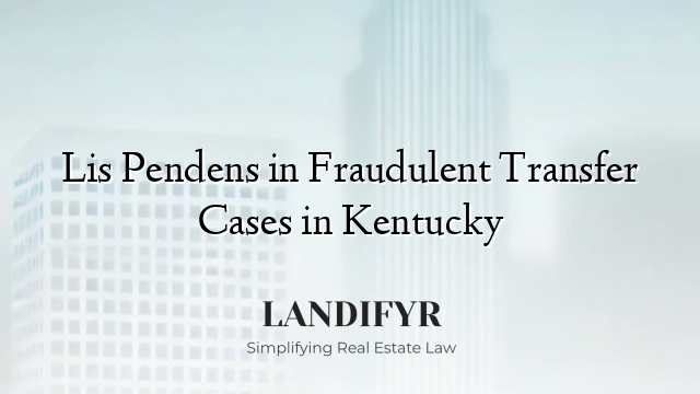Lis Pendens in Fraudulent Transfer Cases in Kentucky