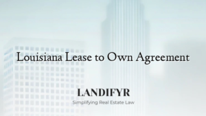 Louisiana Lease to Own Agreement