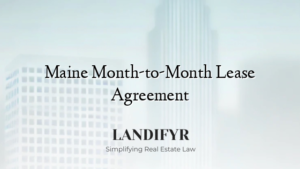 Maine Month-to-Month Lease Agreement