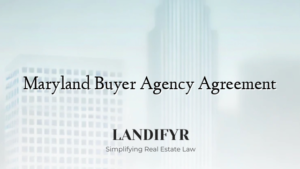 Maryland Buyer Agency Agreement