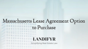 Massachusetts Lease Agreement Option to Purchase