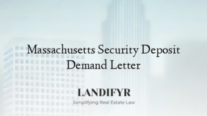 Massachusetts Security Deposit Demand Letter