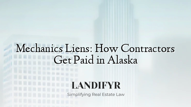Mechanics Liens: How Contractors Get Paid in Alaska