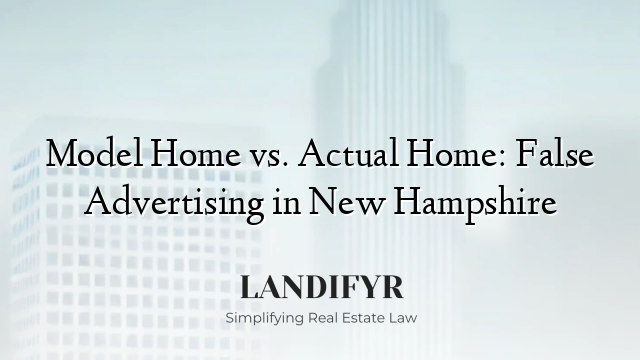 Model Home vs. Actual Home: False Advertising in New Hampshire
