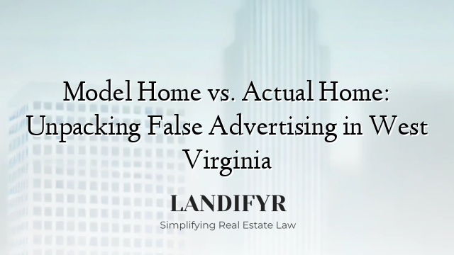 Model Home vs. Actual Home: Unpacking False Advertising in West Virginia