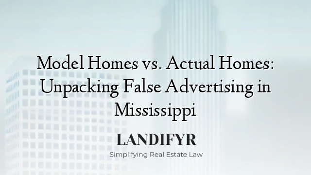 Model Homes vs. Actual Homes: Unpacking False Advertising in Mississippi