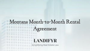 Montana Month-to-Month Rental Agreement