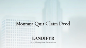 Montana Quit Claim Deed