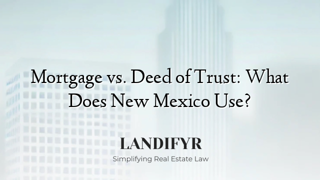 Mortgage vs. Deed of Trust: What Does New Mexico Use?