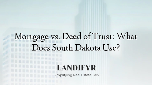 Mortgage vs. Deed of Trust: What Does South Dakota Use?
