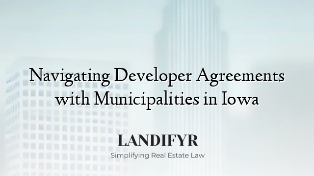 Navigating Developer Agreements with Municipalities in Iowa