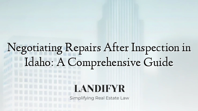 Negotiating Repairs After Inspection in Idaho: A Comprehensive Guide