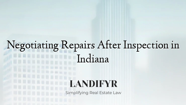 Negotiating Repairs After Inspection in Indiana