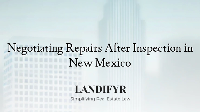 Negotiating Repairs After Inspection in New Mexico