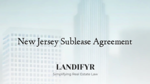 New Jersey Sublease Agreement