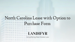 North Carolina Lease with Option to Purchase Form