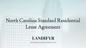 North Carolina Standard Residential Lease Agreement