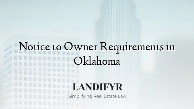 Notice to Owner Requirements in Oklahoma