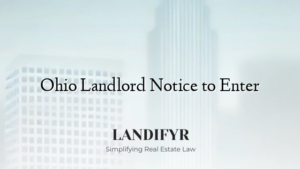Ohio Landlord Notice to Enter