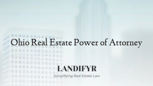 Ohio Real Estate Power of Attorney