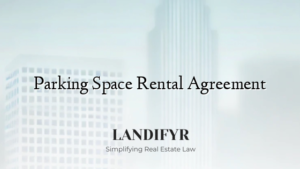 Parking Space Rental Agreement