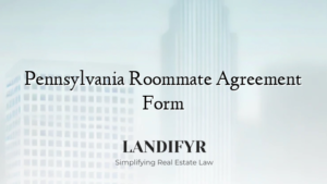 Pennsylvania Roommate Agreement Form