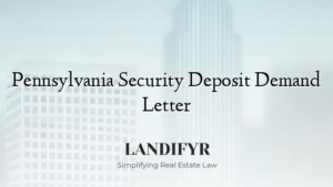 Pennsylvania Security Deposit Demand Letter