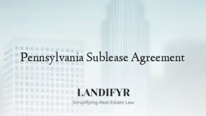 Pennsylvania Sublease Agreement