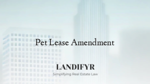 Pet Lease Amendment