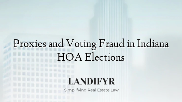 Proxies and Voting Fraud in Indiana HOA Elections