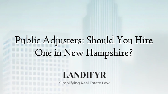 Public Adjusters: Should You Hire One in New Hampshire?