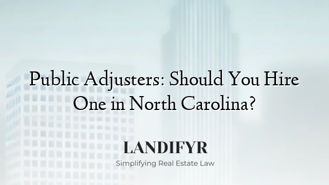 Public Adjusters: Should You Hire One in North Carolina?