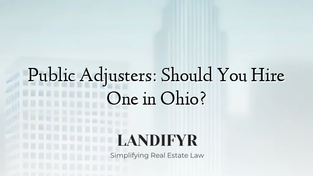 Public Adjusters: Should You Hire One in Ohio?