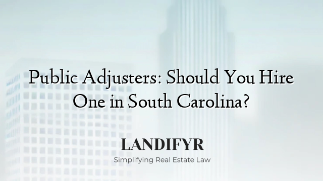 Public Adjusters: Should You Hire One in South Carolina?