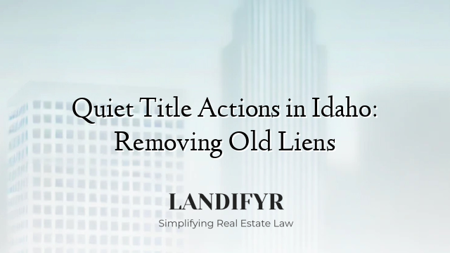 Quiet Title Actions in Idaho: Removing Old Liens