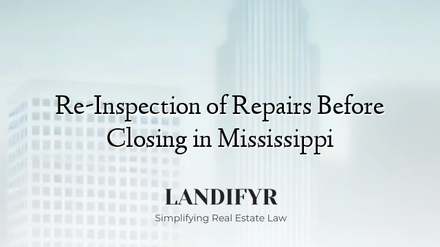 Re-Inspection of Repairs Before Closing in Mississippi