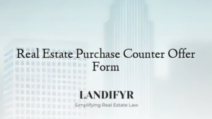 Real Estate Purchase Counter Offer Form