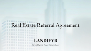 Real Estate Referral Agreement