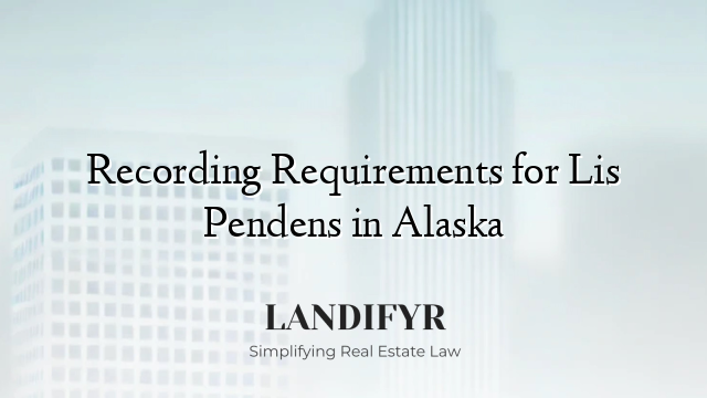 Recording Requirements for Lis Pendens in Alaska