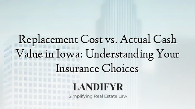 Replacement Cost vs. Actual Cash Value in Iowa: Understanding Your Insurance Choices