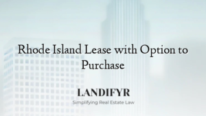 Rhode Island Lease with Option to Purchase
