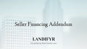 Seller Financing Addendum