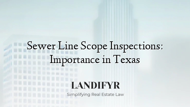 Sewer Line Scope Inspections: Importance in Texas