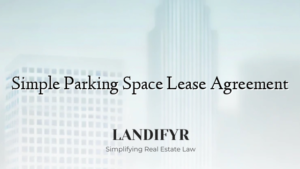 Simple Parking Space Lease Agreement