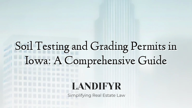 Soil Testing and Grading Permits in Iowa: A Comprehensive Guide