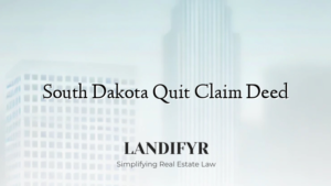 South Dakota Quit Claim Deed