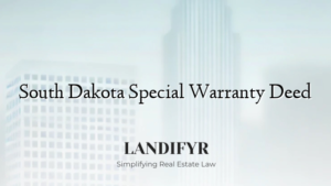 South Dakota Special Warranty Deed