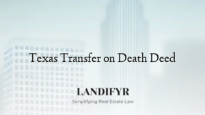 Texas Transfer on Death Deed